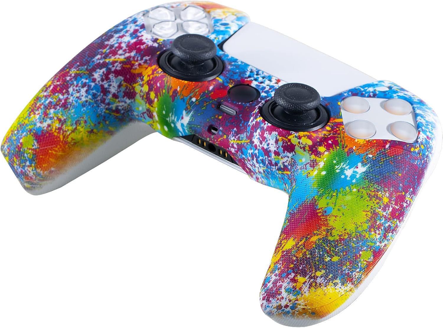 YoRHa Silikonhülle für PS5-Controller (Malerei) mit 8 Pro Daumengriffen, 2 Stück
