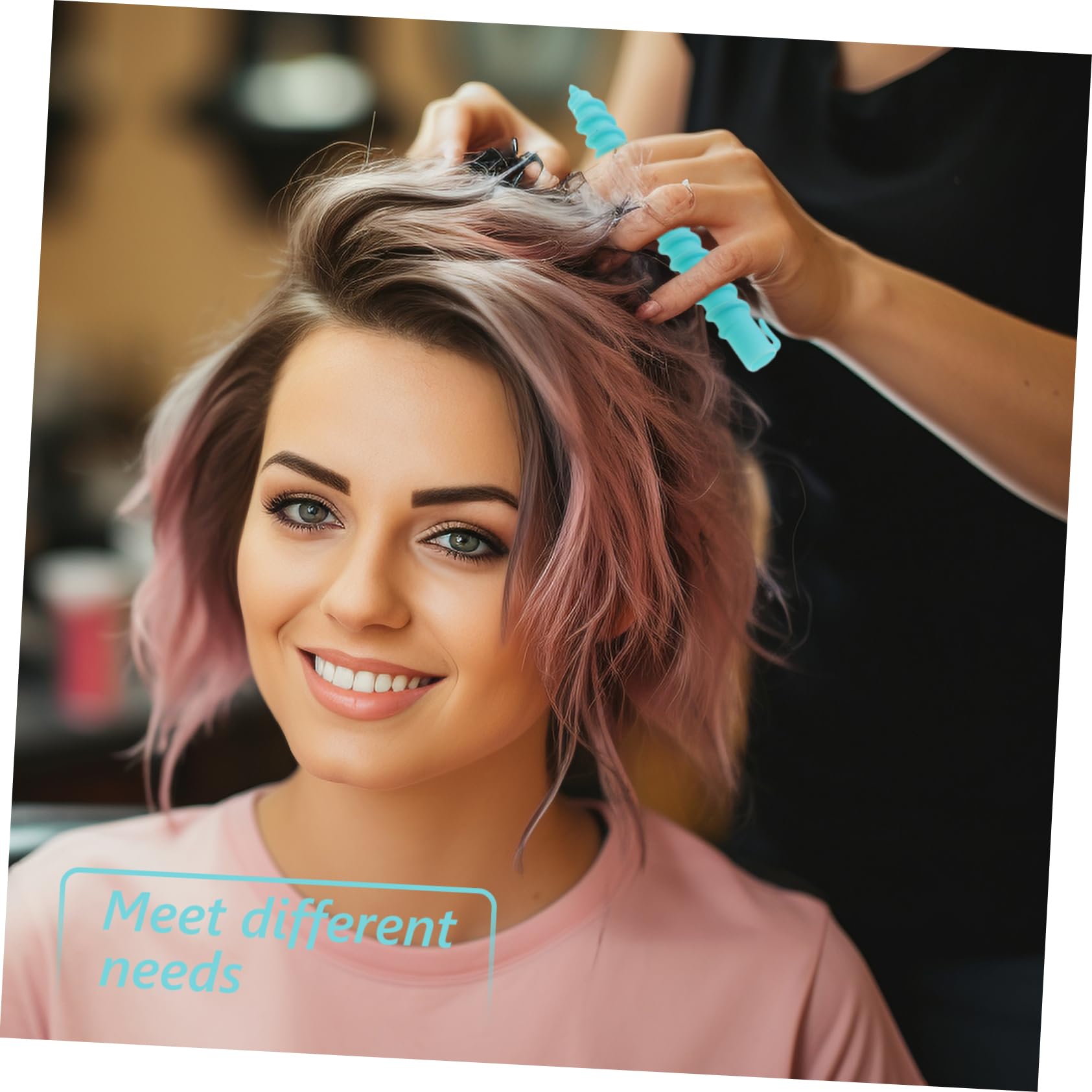 Ipetboom Spiral Perm Rod Set Large Hair Rollers 60pcs Perm Rods Versatile Styling Accessories Random Color