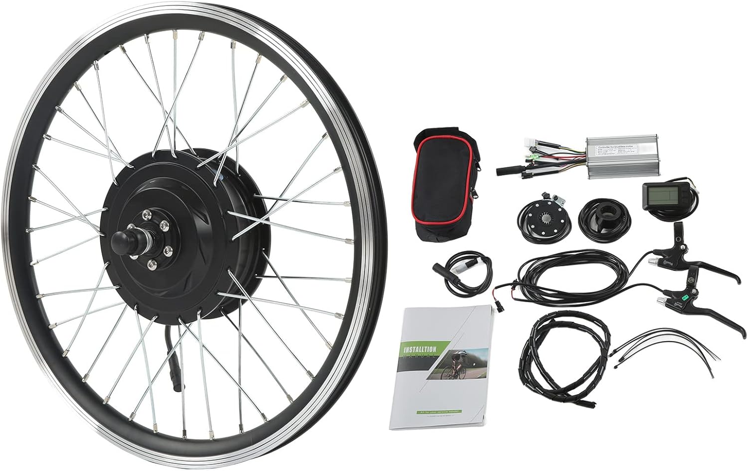 Electric Bike Front Wheel Conversion Kit, 36V 500W Front Brushless Gear