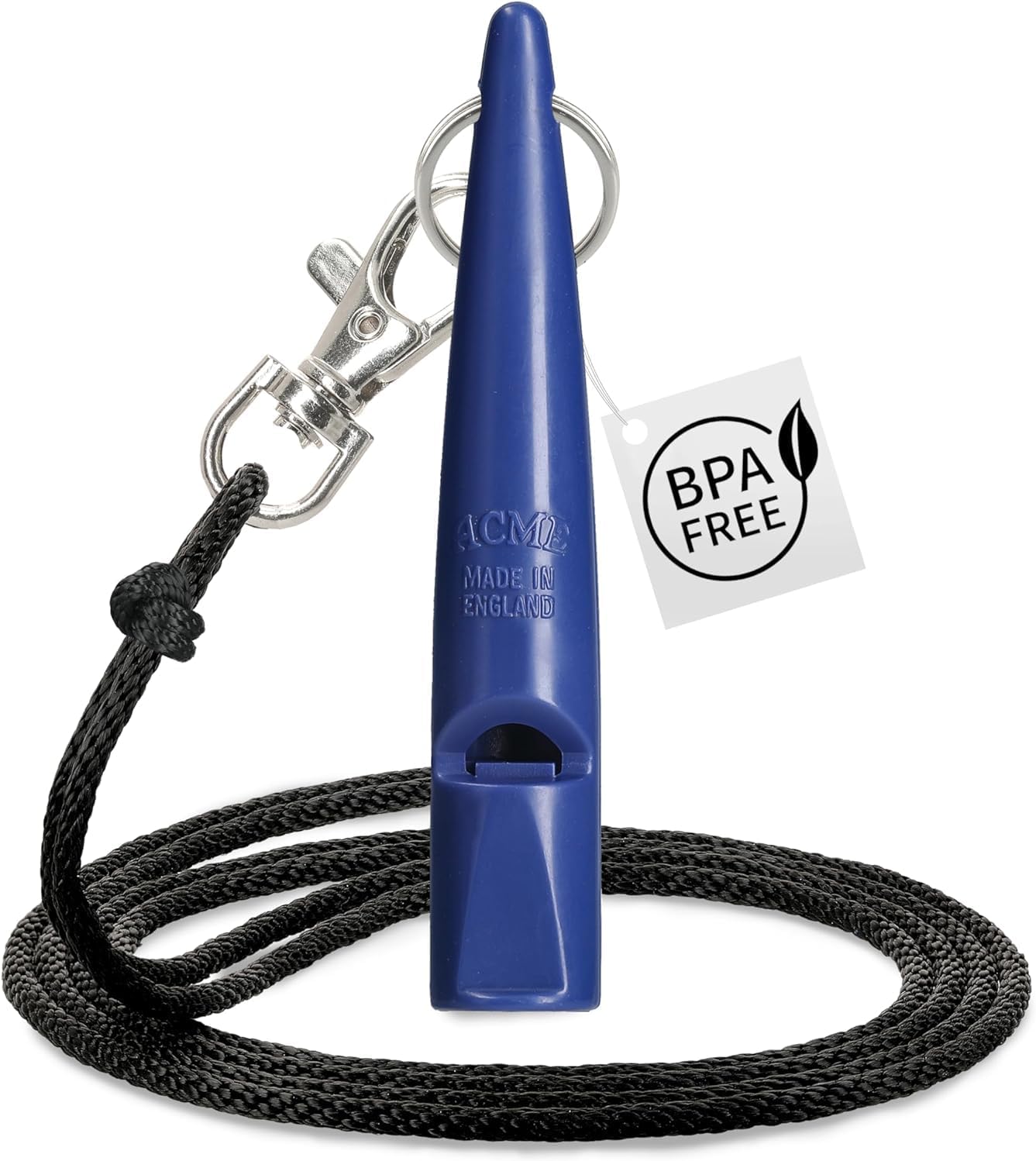 ACME 211.5 Professional Dog Training Whistle with Lanyard. BPA-Free Plastic. 90 dBA. Standardized 5400Hz Frequency for Larger Breeds. Weatherproof. Made in The UK (Baltic Blue/Black)