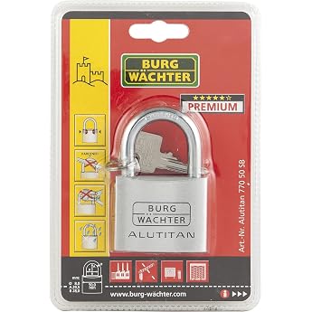 Burg W chter 770 Aluminium Titanium Padlock 40 mm 1 piece 105021884