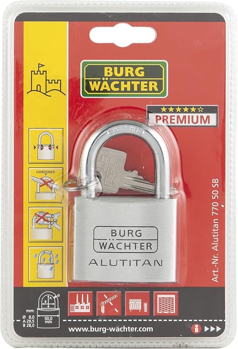 Burg-Wächter 30 BURG Vorhangschloss 770 Alutitan, 30 mm SB
