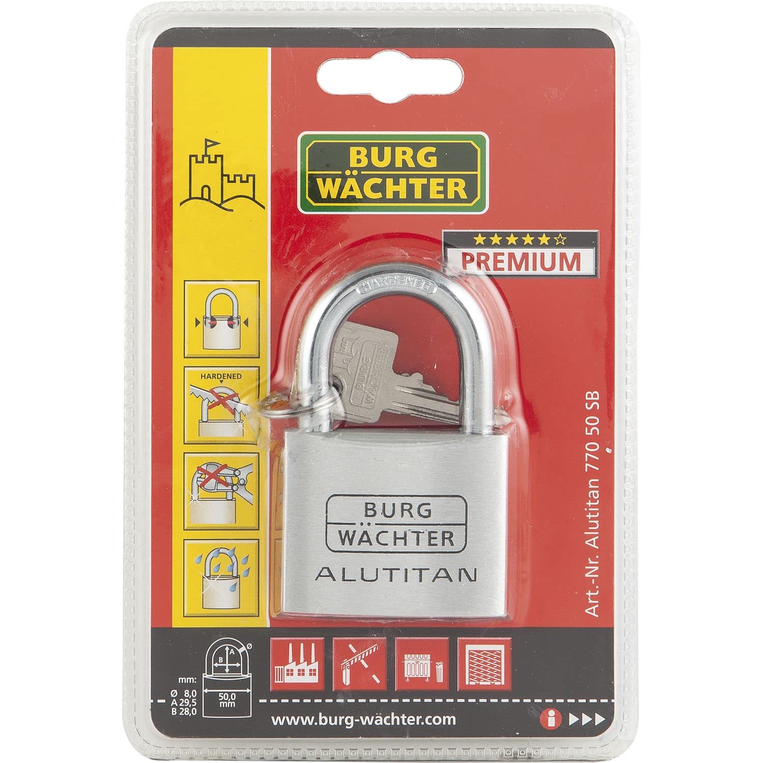 60MM ALUM PREM PADLOCK 770 60SB