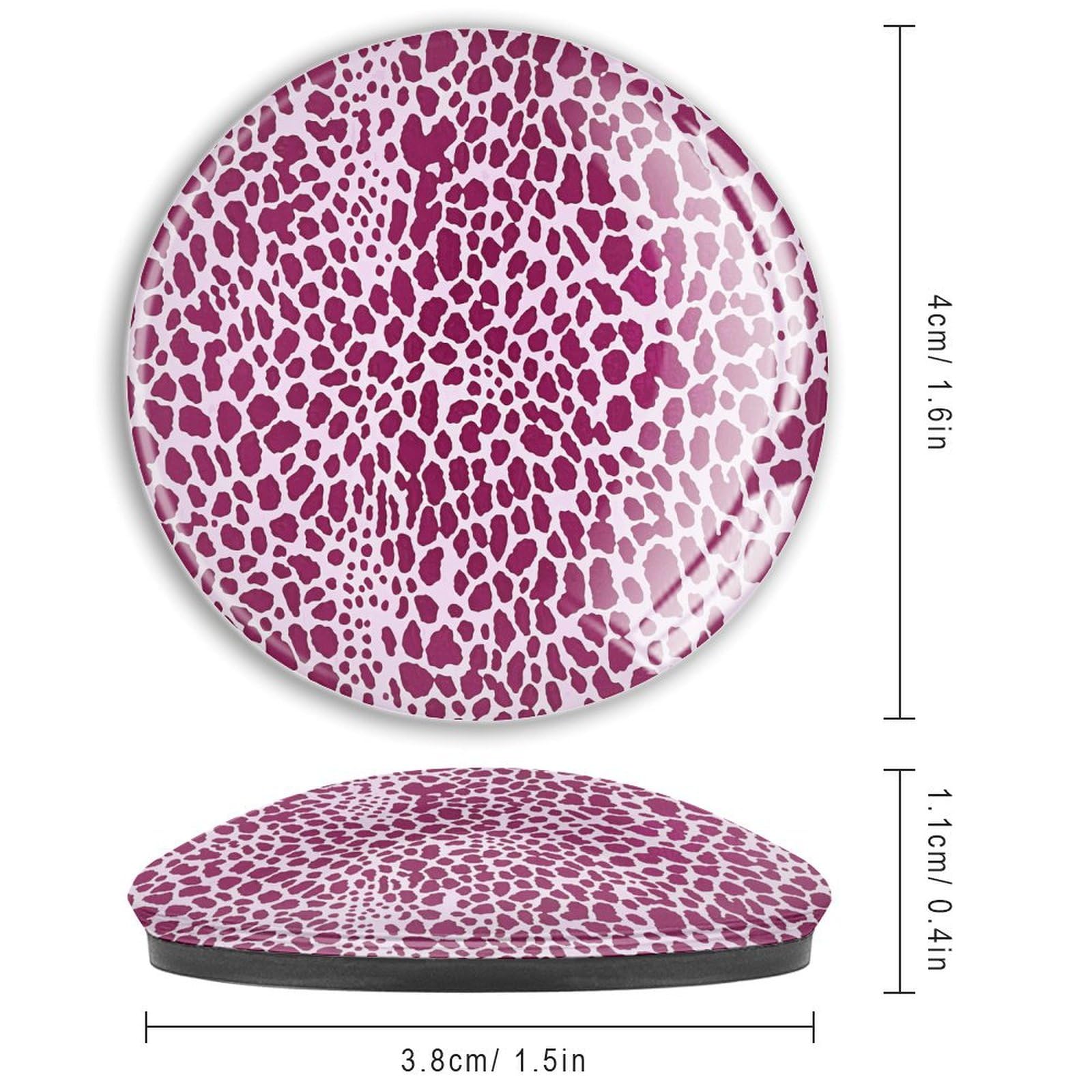 Imanes de refrigerador con estampado de leopardo rosa, imanes fuertes de vidrio, imanes de casillero, imanes decorativos para taquillas, imanes para pizarra blanca, 4 piezas