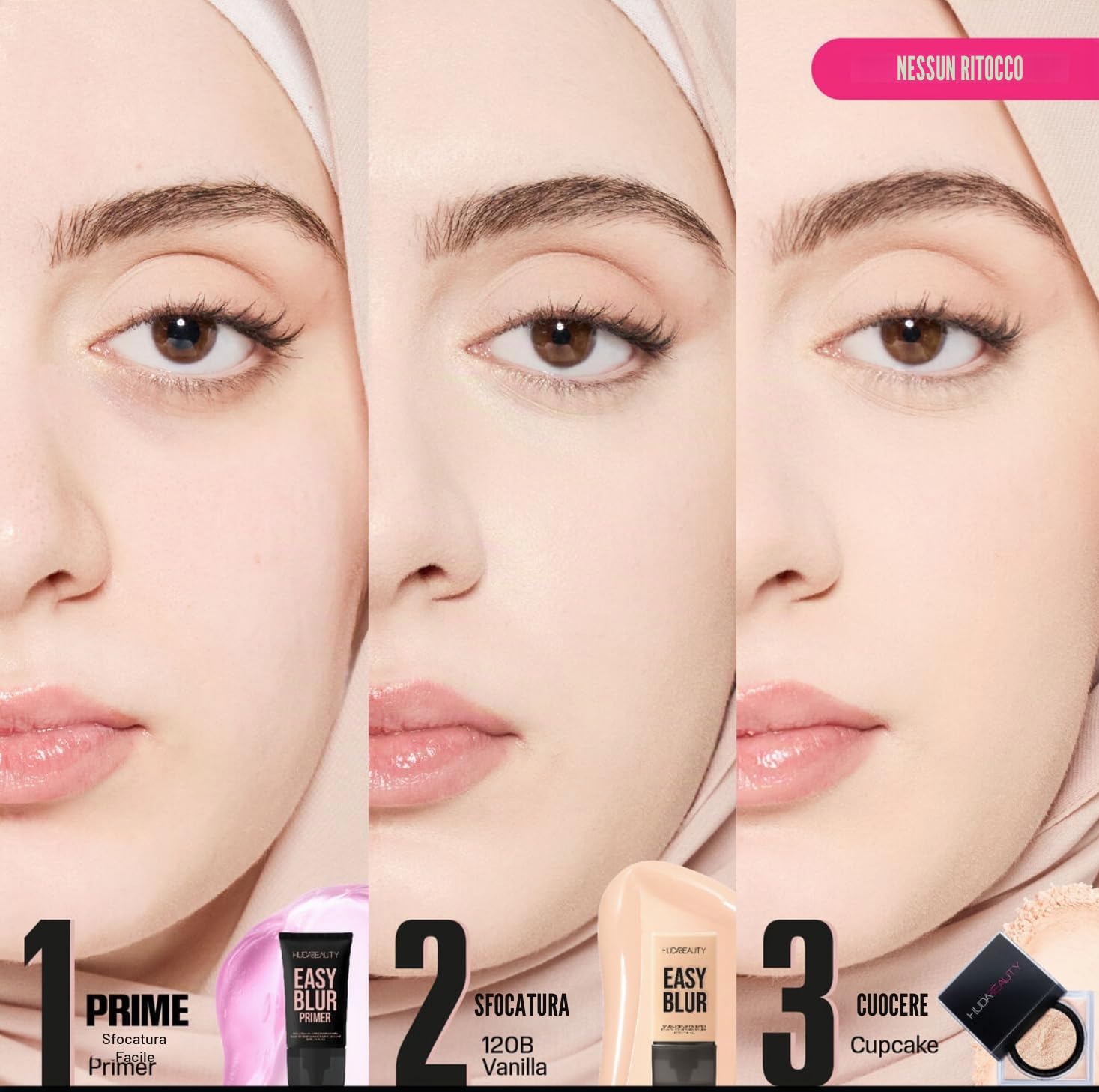 HUDABEAUTY ORIGINAL | Fondotinta Easy Blur Natural Airbrush - Base di trucco | 30 ml | di BELLA | (120B Vaniglia, 30 ml (Confezione da 1))