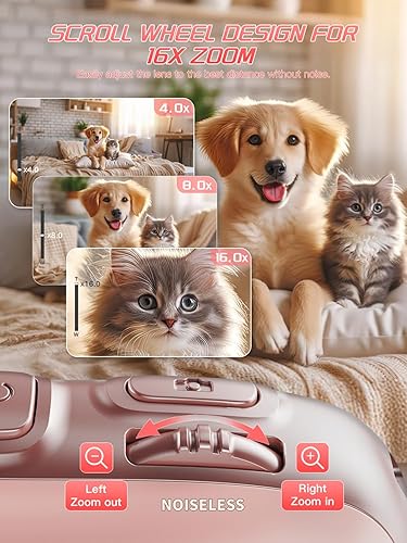 Miniatura 4 de Cámara digital True 4K de 64 MP con enfoque automático de zoom de 16X, cámara de vlogging para principiantes con tarjeta de 32 GB, modo belleza,