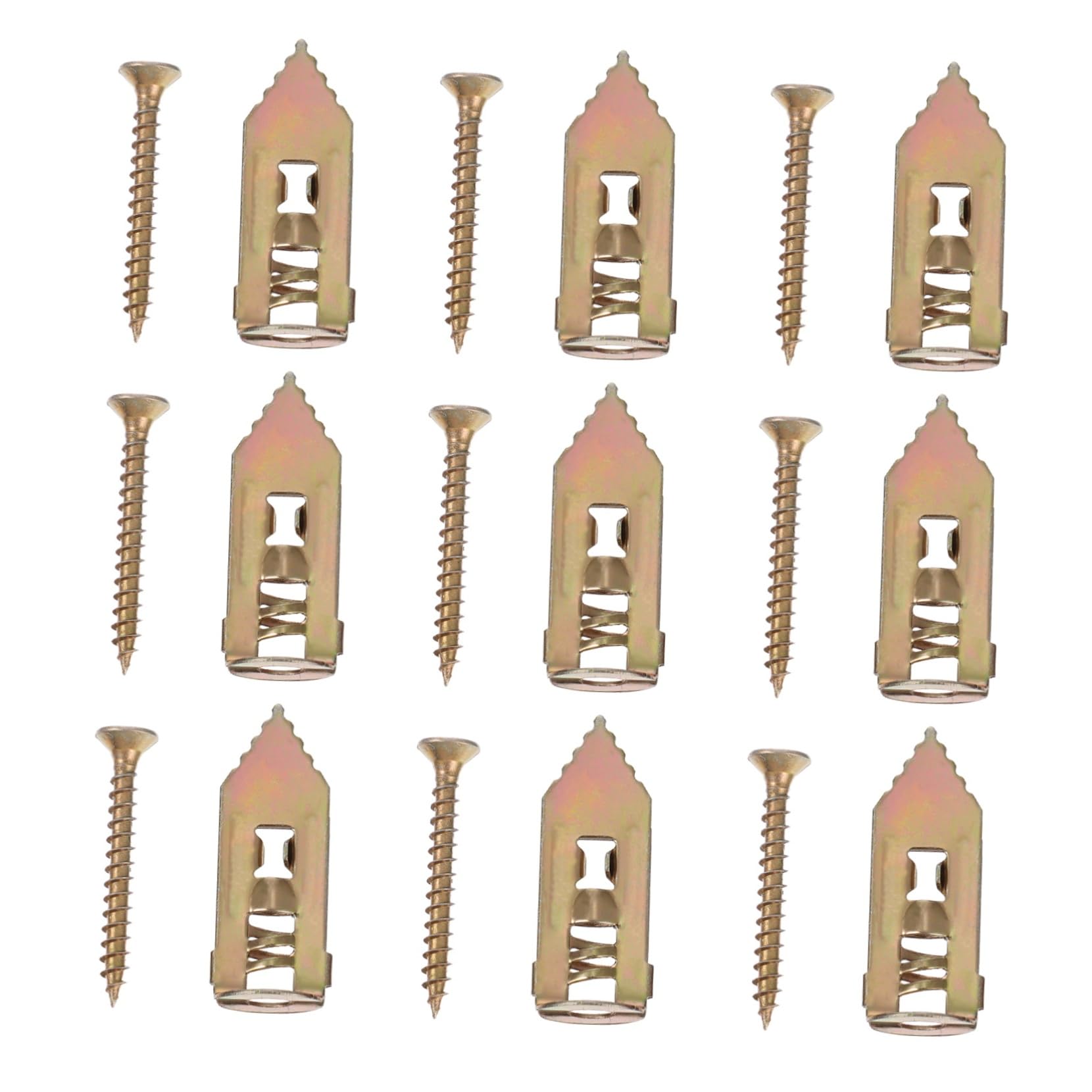 CIYODO Practical Wall Anchors Metal Toggle Anchors Punch Expansion Screws No Drilling Required