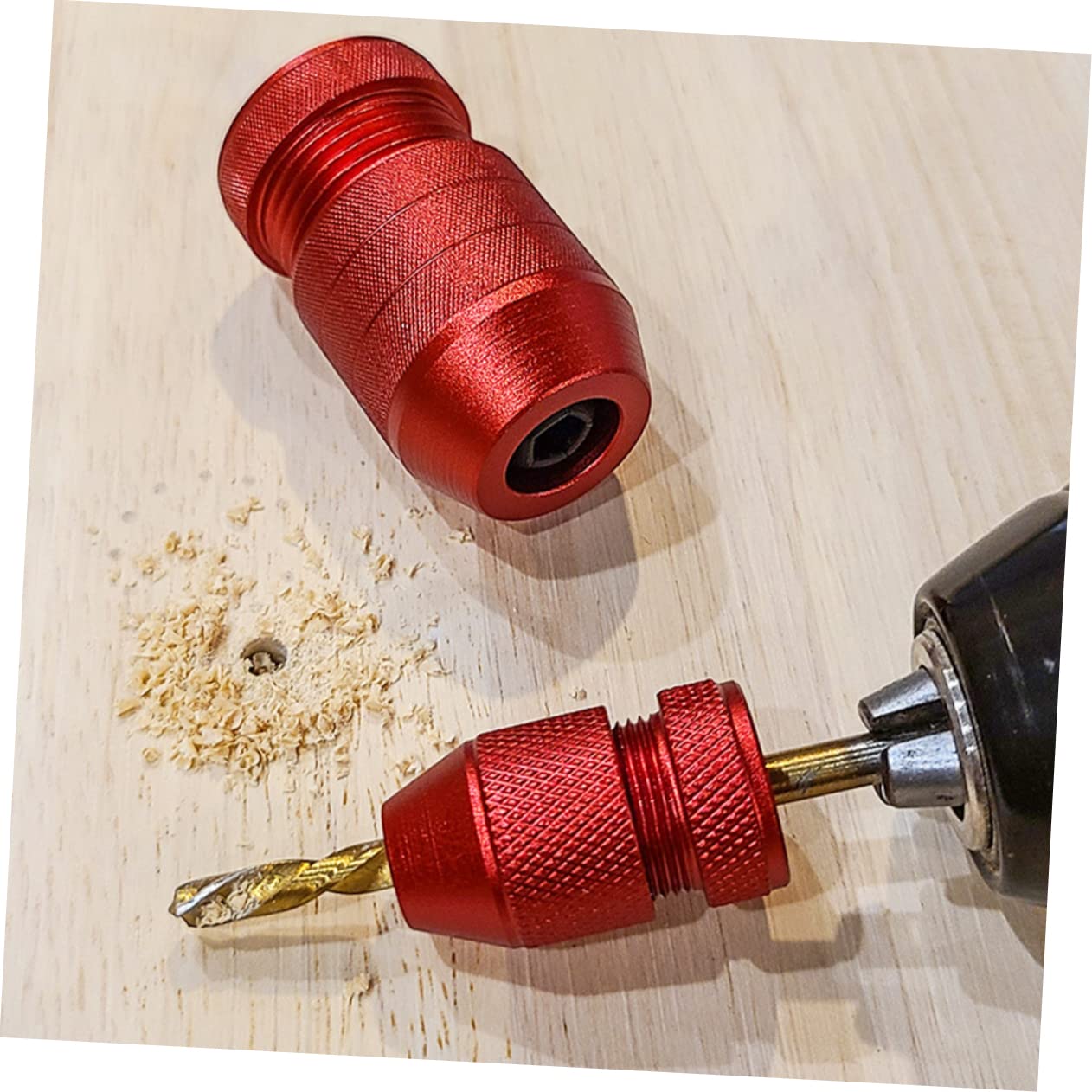Holibanna 2 Series Tapón De Perforación Pisó Pequeño Detener Bits Collarín De Broca De Tope De Profundidad Kit De Parada De Profundidad De Perforación Aleación De Aluminio Rojo 2 Piezas*2