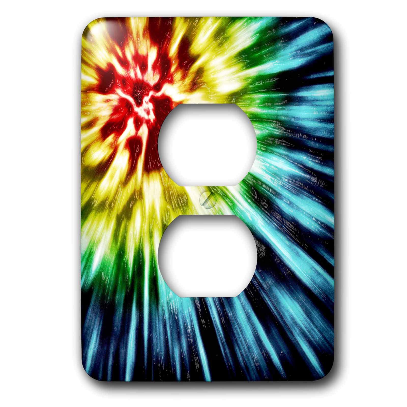 3dRose lsp_19211_6 Tie Dye Dark Starburst Design en plusieurs couleurs 2 Plug