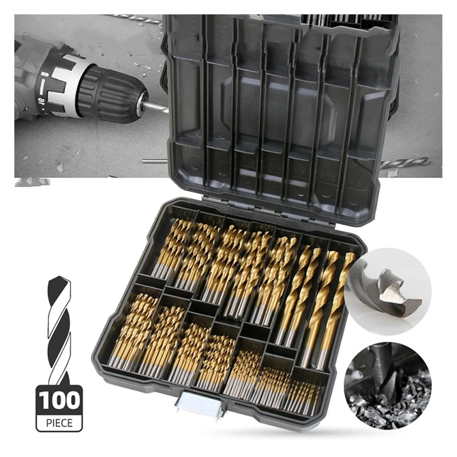 Hole Saw Kit 99Pcs Drill Bit Set High-Speed Steel Bits for Plate Wood Metal Copper Alloy Woodworking Hole Opener Professional(NO Box)