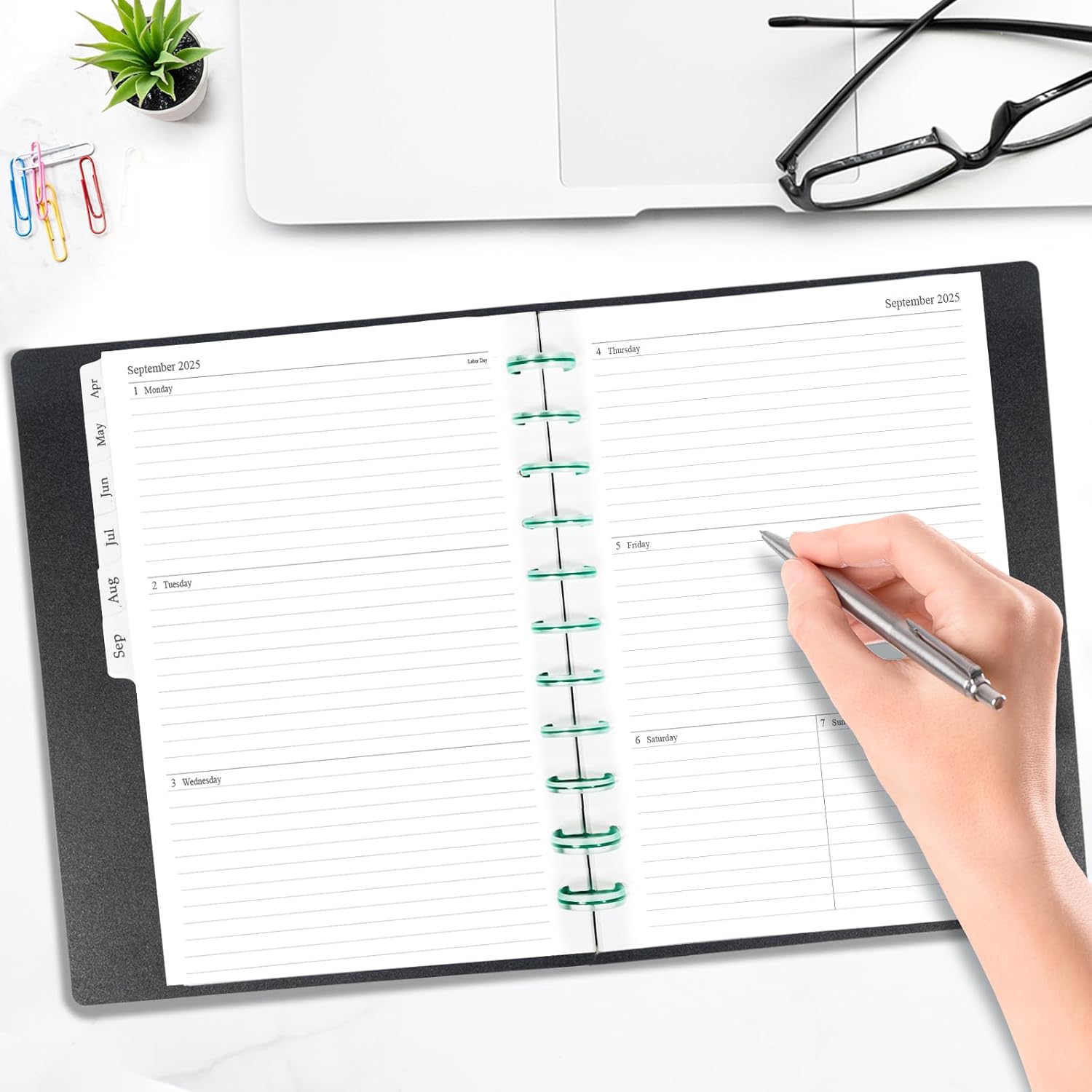 Homlive 2025-2026 Letter Size Planner Refill, 11-Disc Discbound Planner, Apr. 2025 - Jun. 2026, 15 Monthly Calendars with Monthly Tabs, 8.5"x11" 7 71fAO21dnmL. AC SL1500