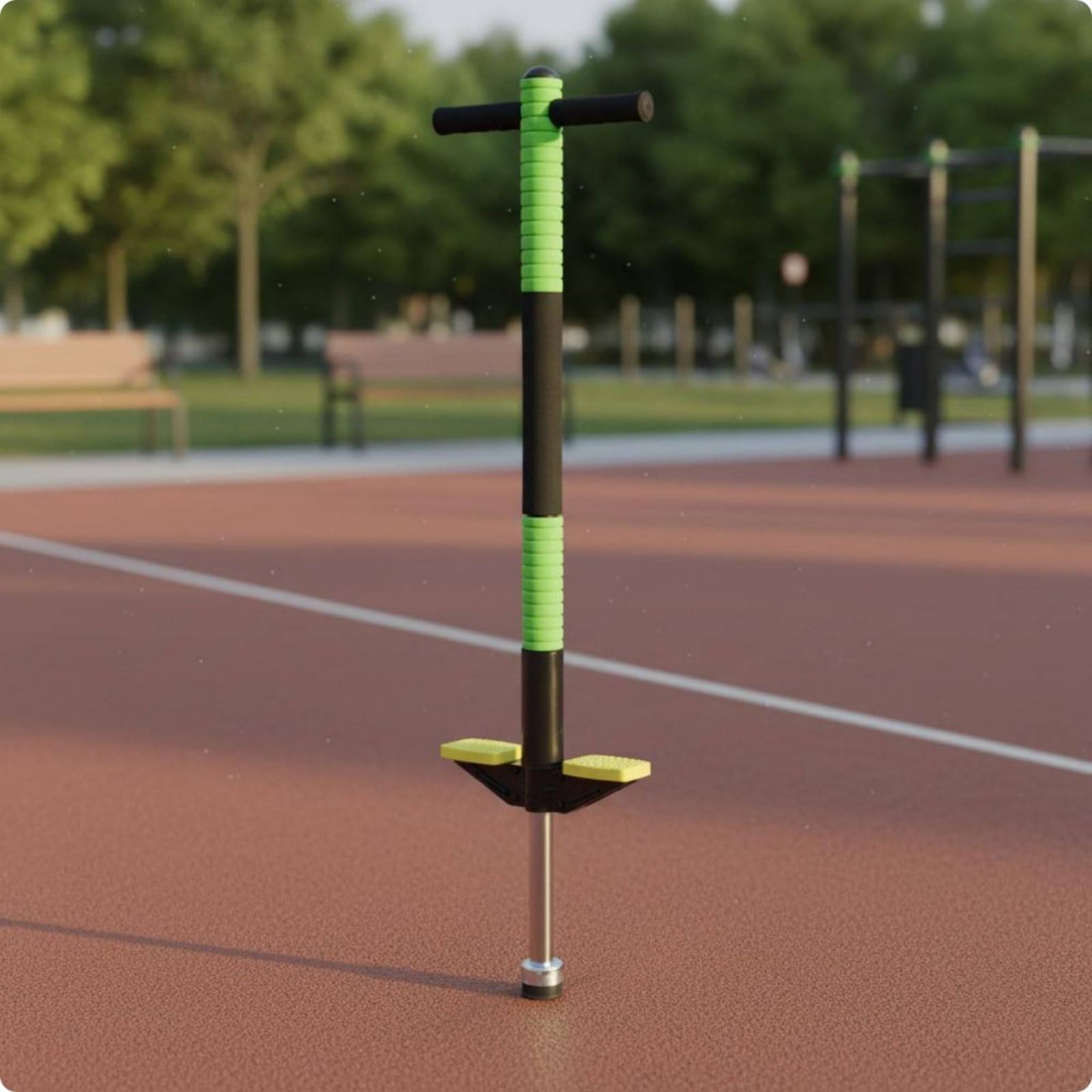 Pogo Sauterelle Enfant Jouet Saut Bâton Sauter Appareil Sautant avec Structure et Ressort Réactif pour Renforcement du Tronc Convient au Jardin Parc Loisirs, Moderne, Sportif