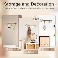 Vista 5 de Classic Wall Mounted Key Holder Hook Rack, Vintage Key Rack for Entryway (Gold)