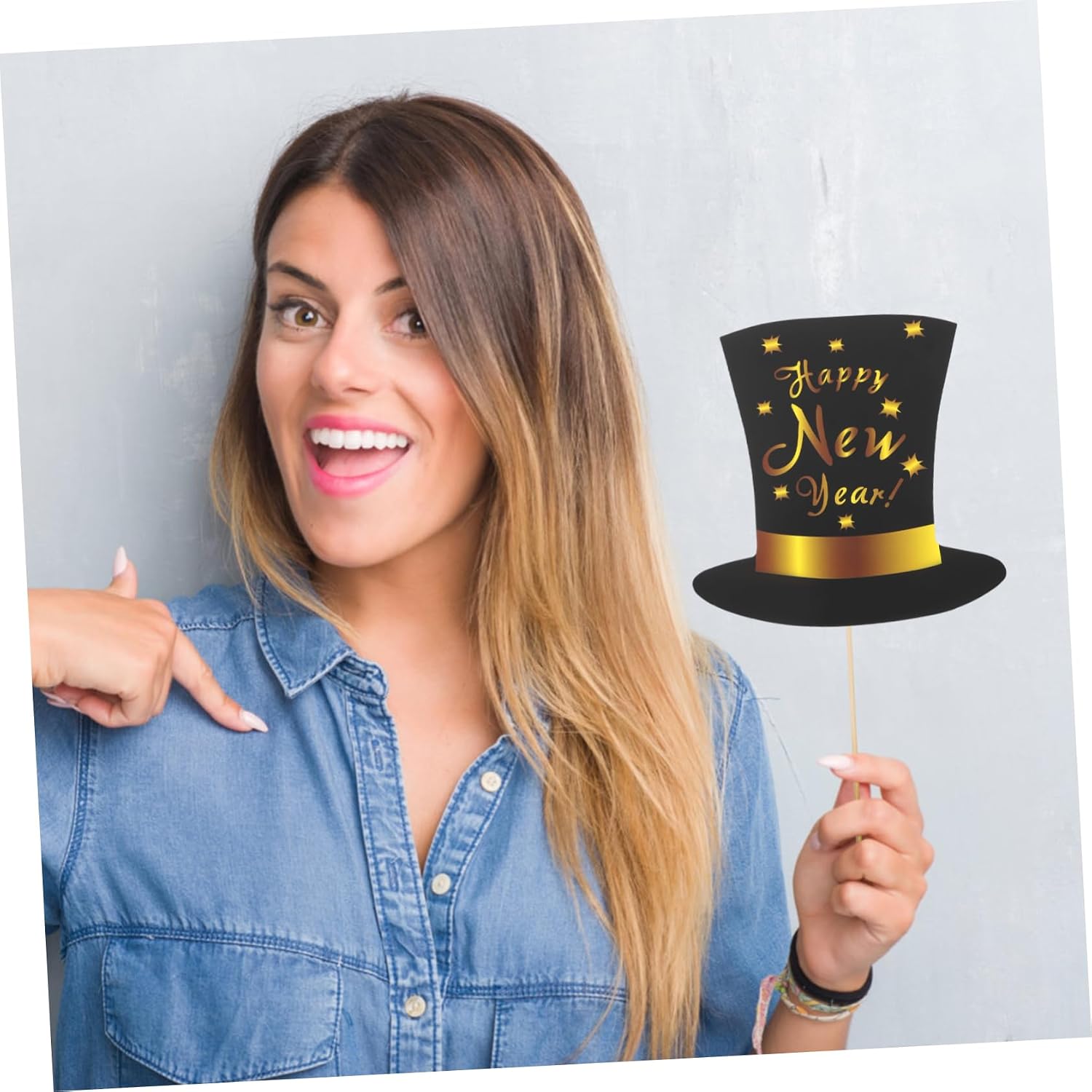 10pcs Photo Booth Props for Year Eve Party Birthday Celebrations and Weddings Fun Hats Lipstick Eyeglasses and Tie Designs for Memorable Photos