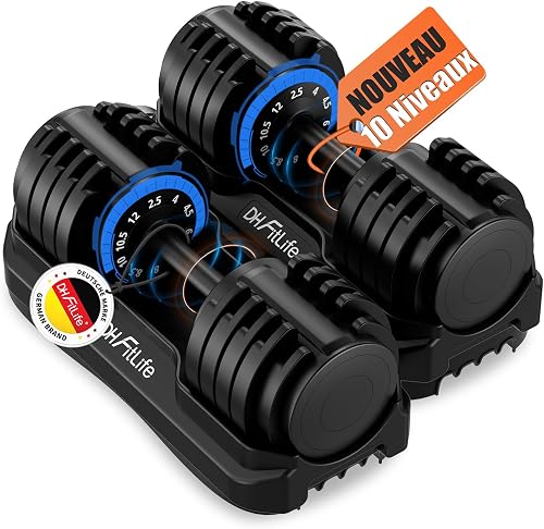DH FitLife Haltères Réglables 