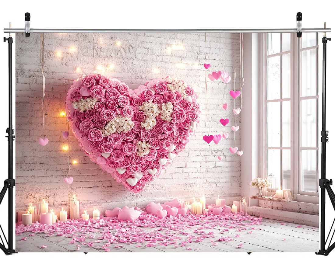 Fotografie-Hintergrund DHXXSC – 3x2,4 M, Vinyl, Rosa Blumen, Für Studio, Partys & Events