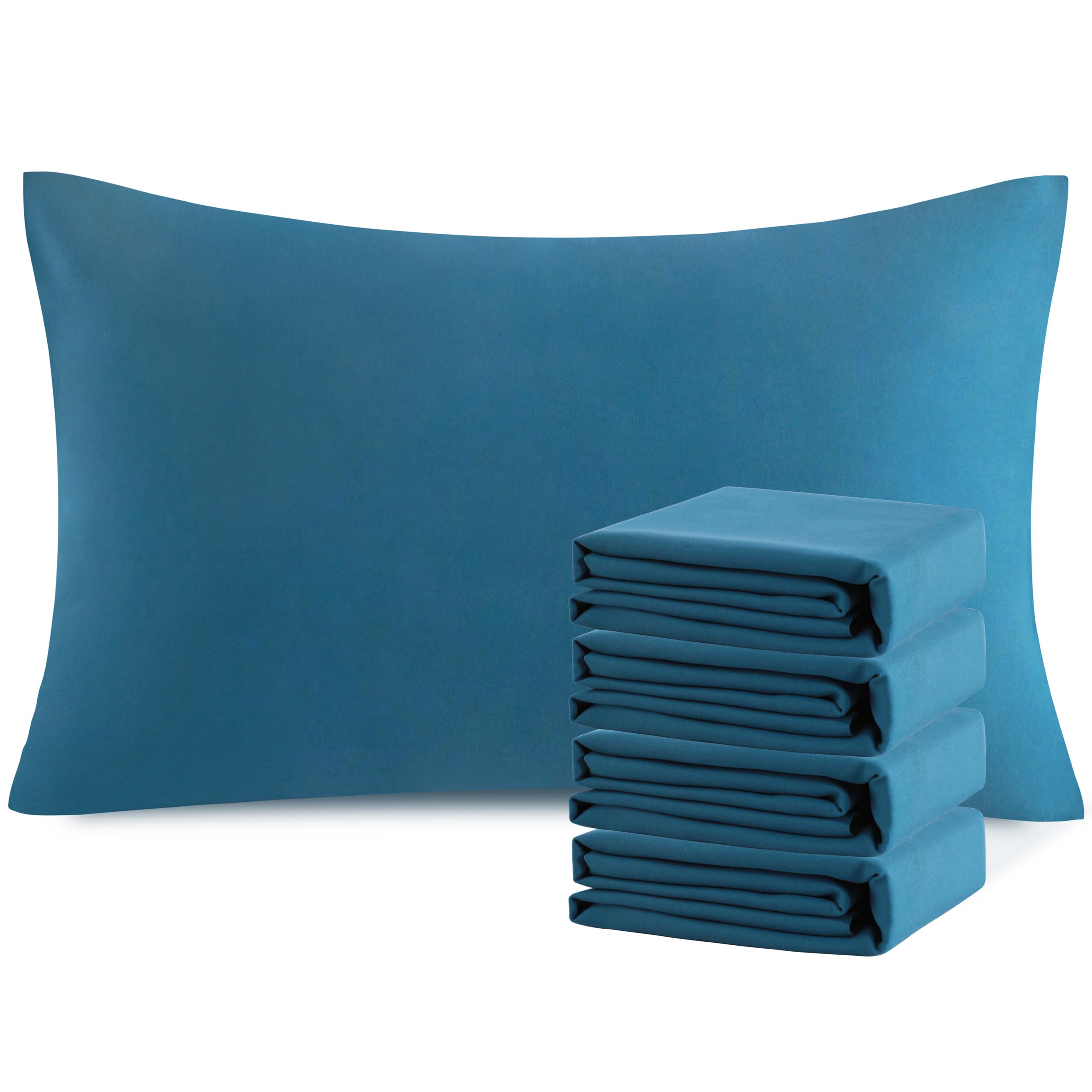 NTBAY Queen Microfiber Pillowcases, 4 Pack, 20 x 30, Teal Blue | Soft Brushed Microfiber with Envelope Closure, Set of 4 Queen 20 x 30 Inch Pillowcases, Pillow Inserts Not Included