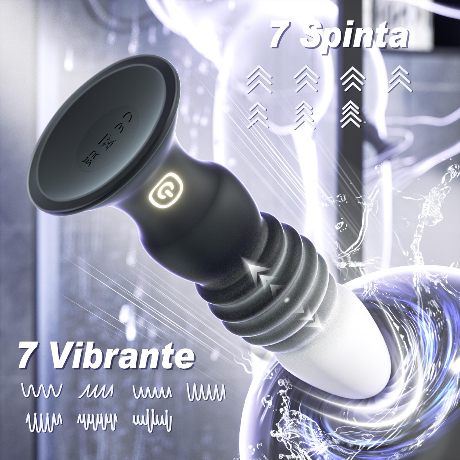 Sex Toys Plug Anale Vibratore per Uomo Donna - Stimolatore Prostata Vibratori Anal Plug Sex Toy 7 Vibrazione 7 Spinta, Massaggiatore Prostatico Sexytoysys per Uomini Coppia Gay con App & Telecomando