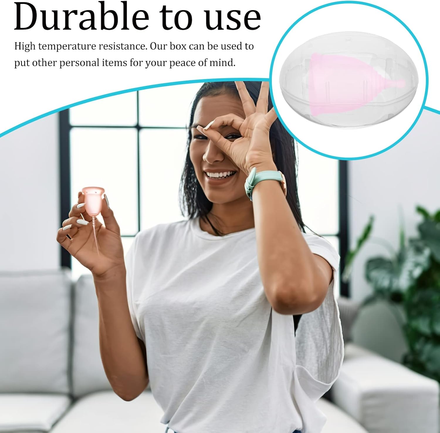 2pcs Female Silicone Storage Case Lightweight Design for Outdoor Use Storage Box for Period Cups for Handbag Travel