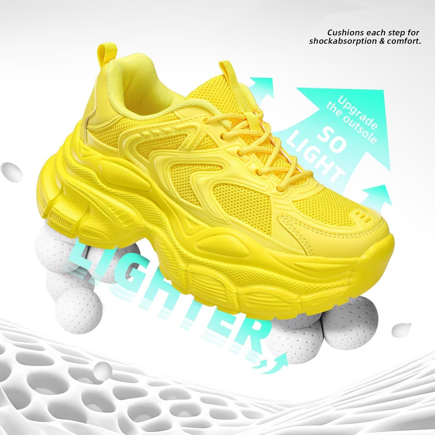 Kundork Womems Walking Shoes Running Tennis Fashion Sneakers Athletic Gym Workout Comfortable Breathable Lightweight - Image 6