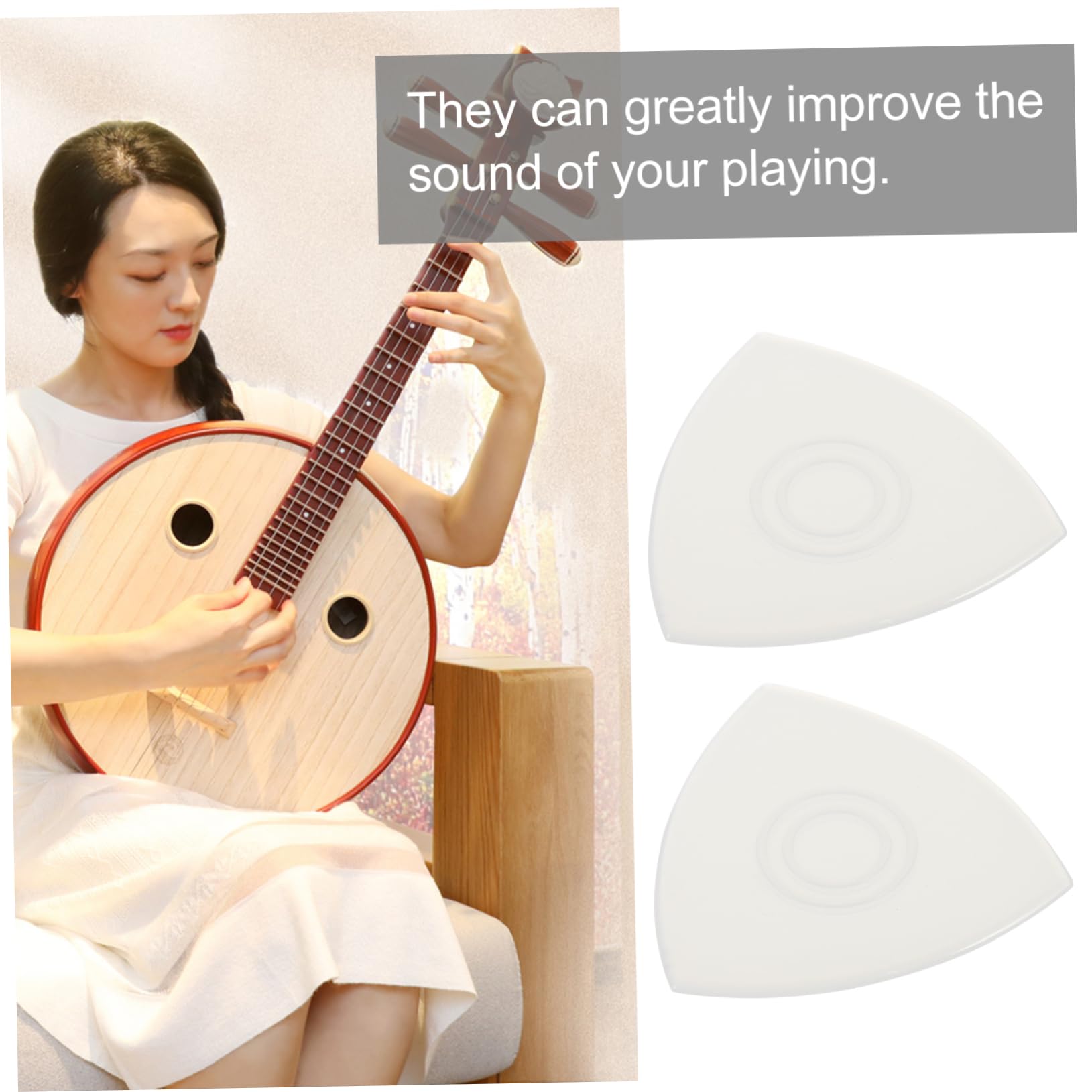VICASKY 48stücke Rutschfeste Nylon-gitarren-picks Für Liuqin Und Ukulele Professionelle Plectrums Mit Klarem Sound Und Komfortablem Griff