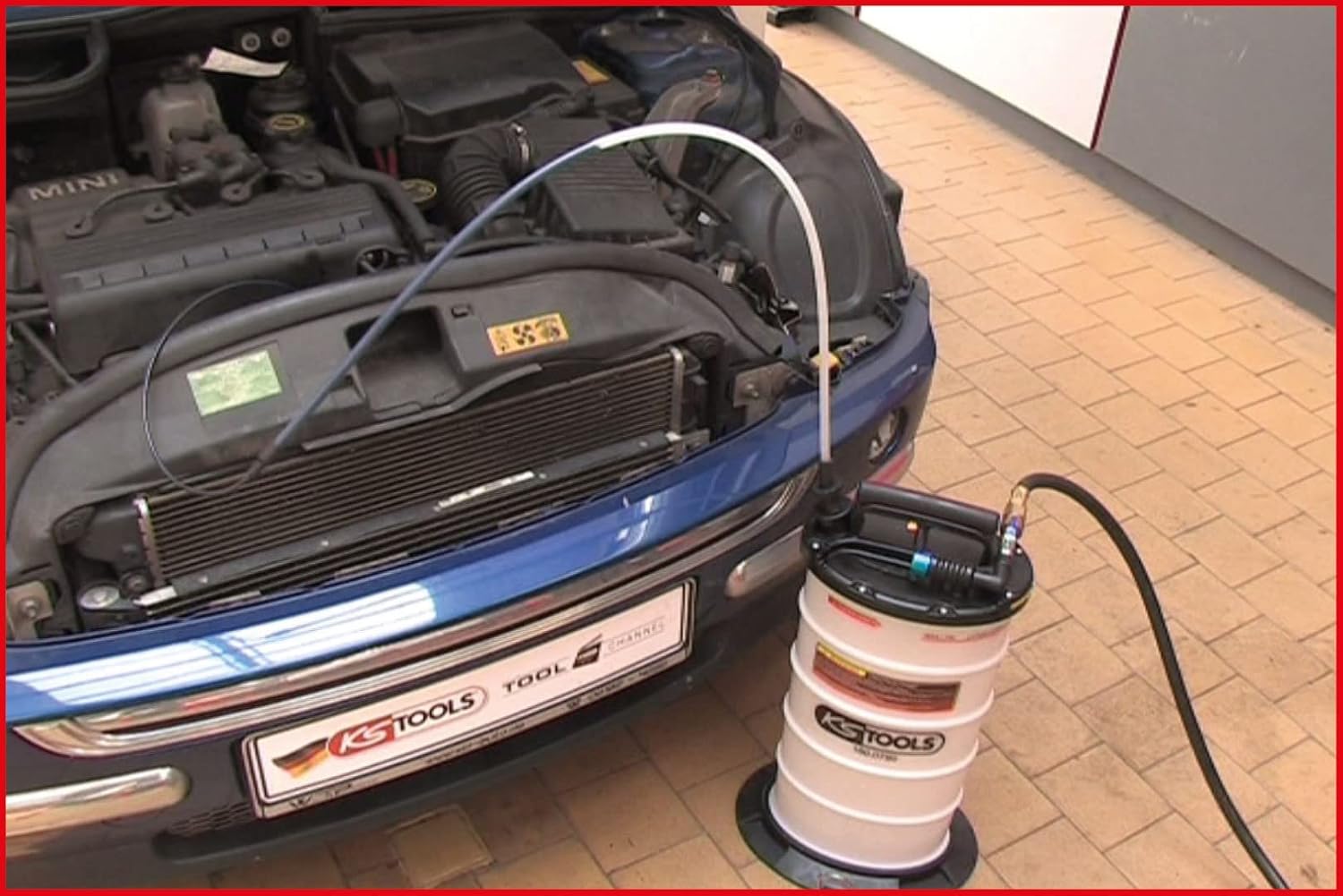 KS TOOLS Vacuum Fluid Extractor Suction Pump 9.5 Litre Included 4 Hoses