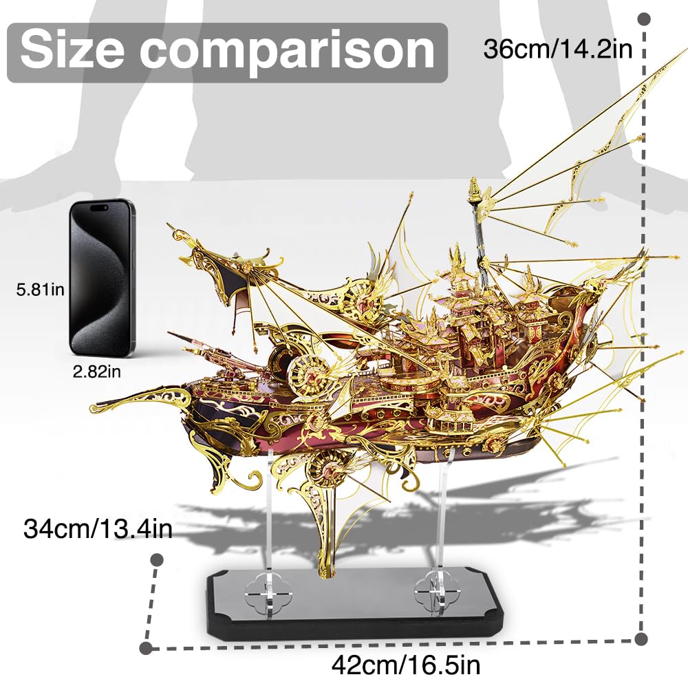 Amazon | Piececool 3D メタルパズル 大人用 船, P337-KG | 立体パズル