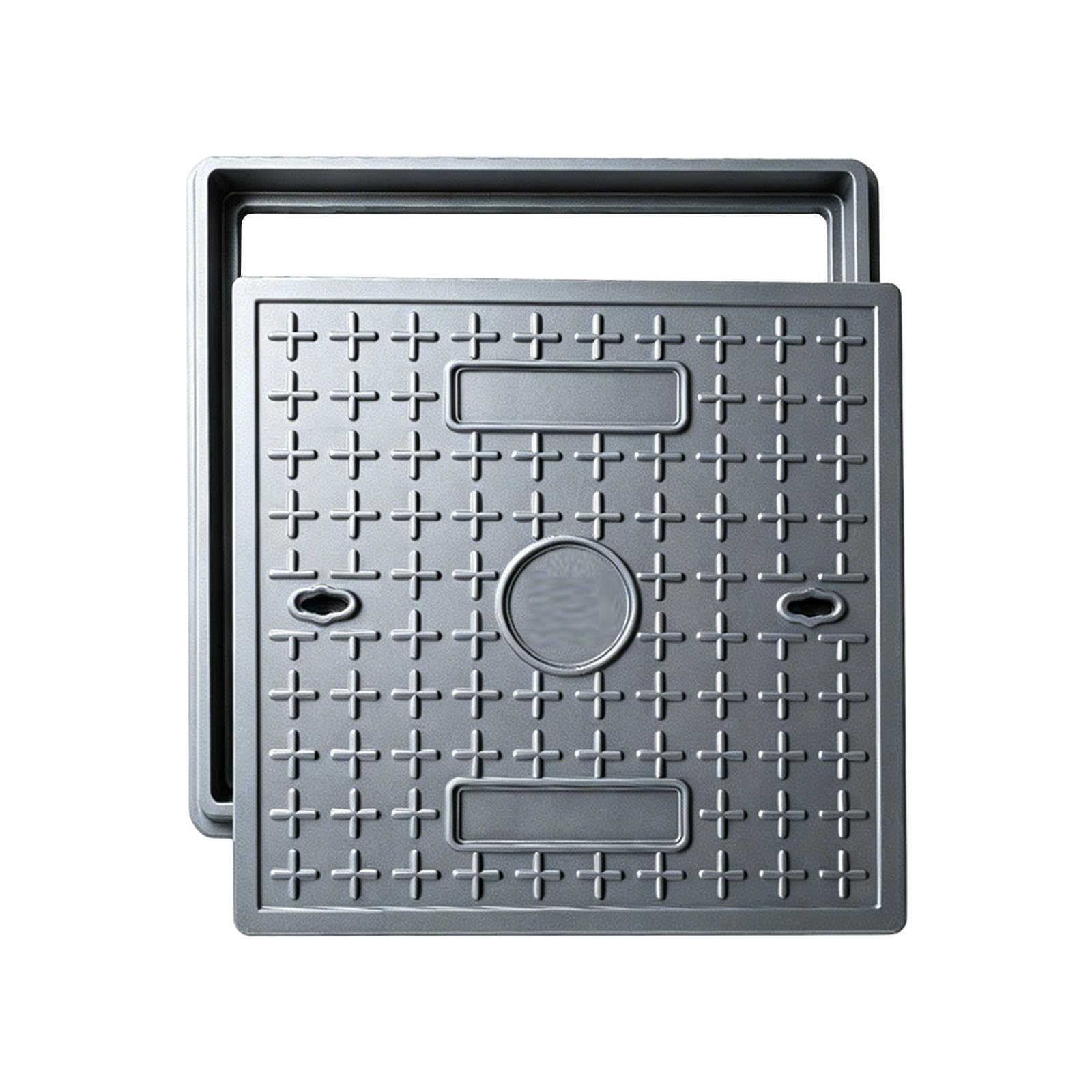 Grille de drainage en résine composite avec cadre couvercle de regard