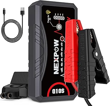 NEXPOW Car Jump Starter 2026 Upgraded Car Battery Jump Starter Pack 3000A Peak for Up to 9.0L Gas and 7.0L Diesel Engine 12V Auto Battery starter Jumper Cables Portable Lithium Jump Box with USB QC3.0