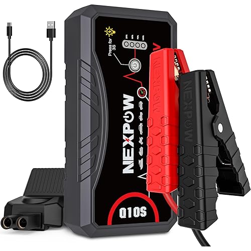 NEXPOW Car Jump Starter 2025 Upgraded Car Battery Jump Starter Pack 3000A Peak for Up to 9.0L Gas and 7.0L Diesel Engine 12V Auto Battery starter Jumper Cables Portable Lithium Jump Box with USB QC3.0
