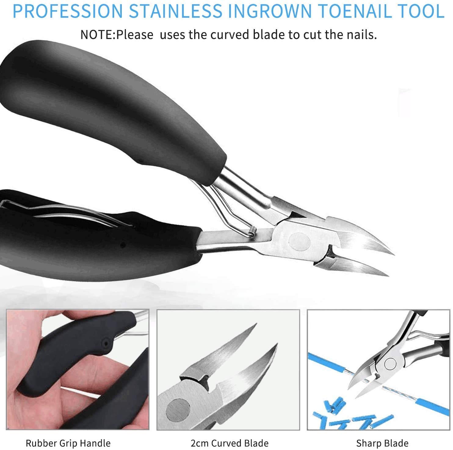 12PACK Ingrown Toenail Tool Ingrown Toenail Tool Kit Toenail Clippers Pedicure Tools Ingrown Toenail Nail Clipper Set Pedicure Kit Ingrown Toenail Pedicure Tool By JTIEO