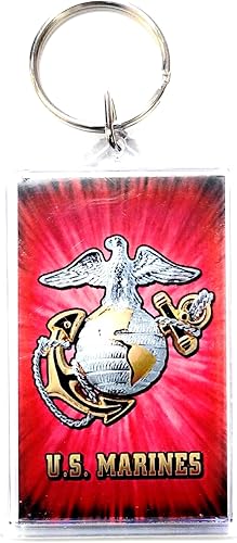 HP Industries Marines 2x3 - Llavero de acrílico con emblema de Estados Unidos