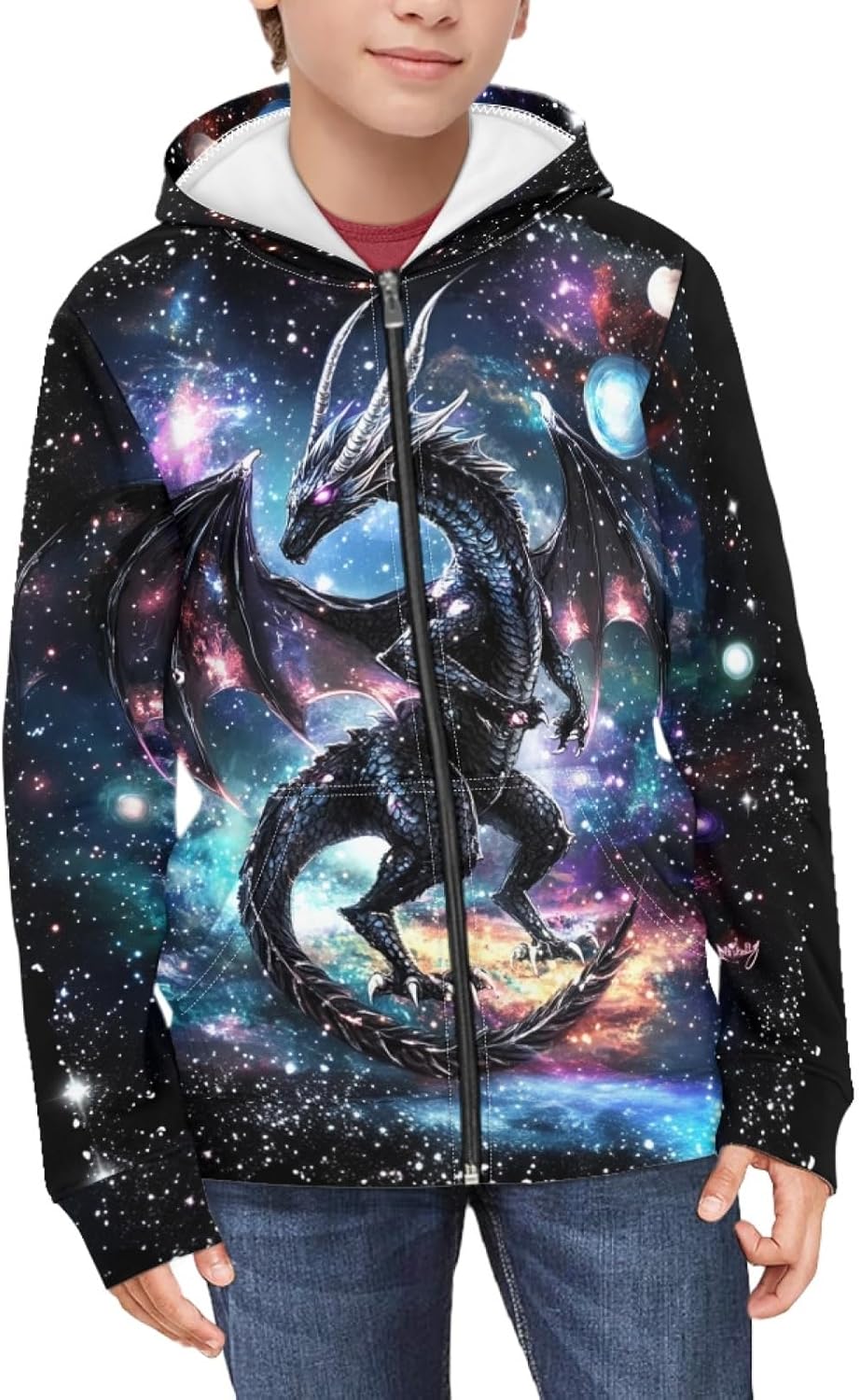 HUIACONG Zip Up Hoodie for Boys Hoodies Kids Sweatshirts Long Sleeve Full Zip Hooded Girls Streetwear - Image 2