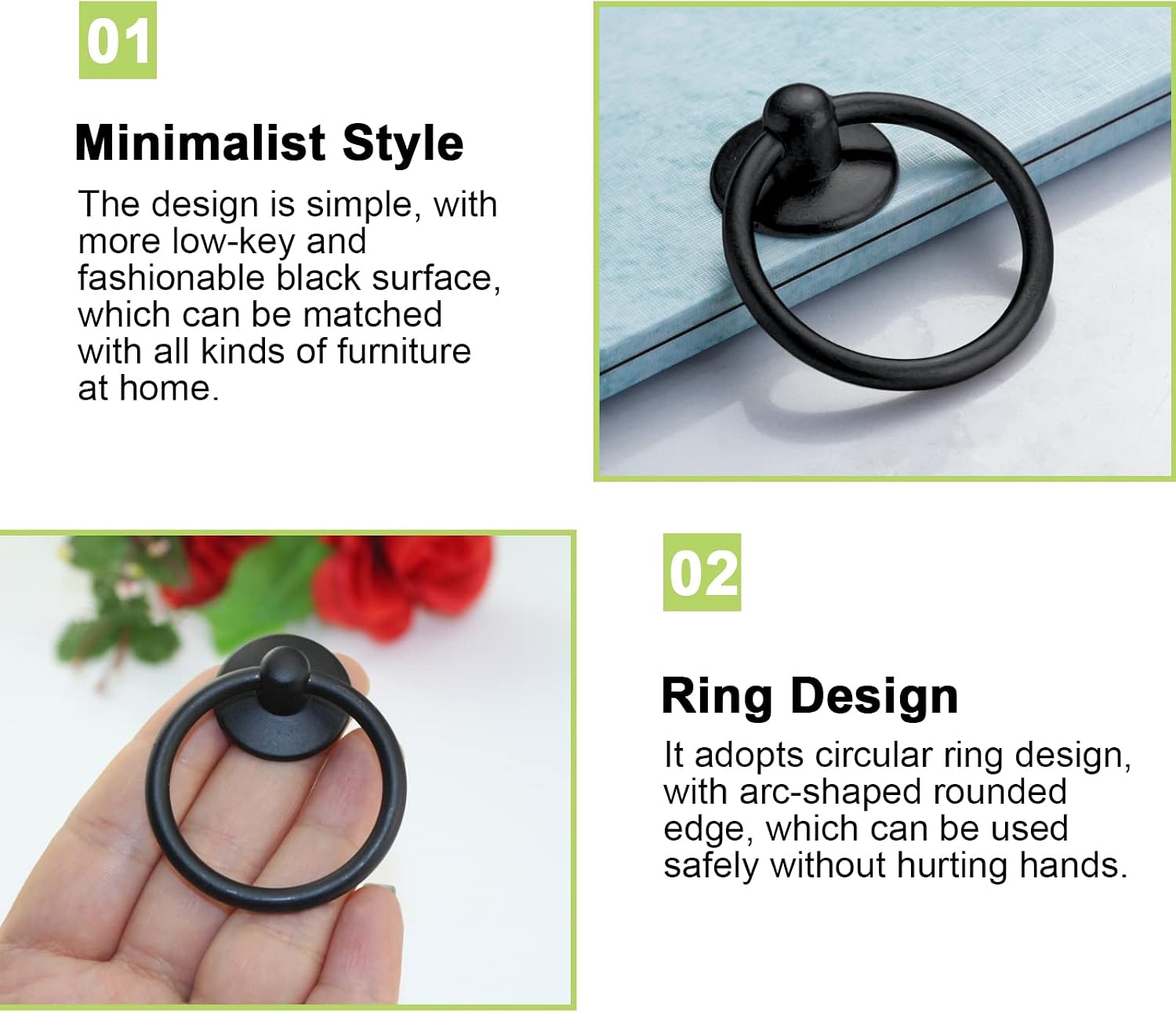 UFURMATE Drawer Pulls Rings - Image 5