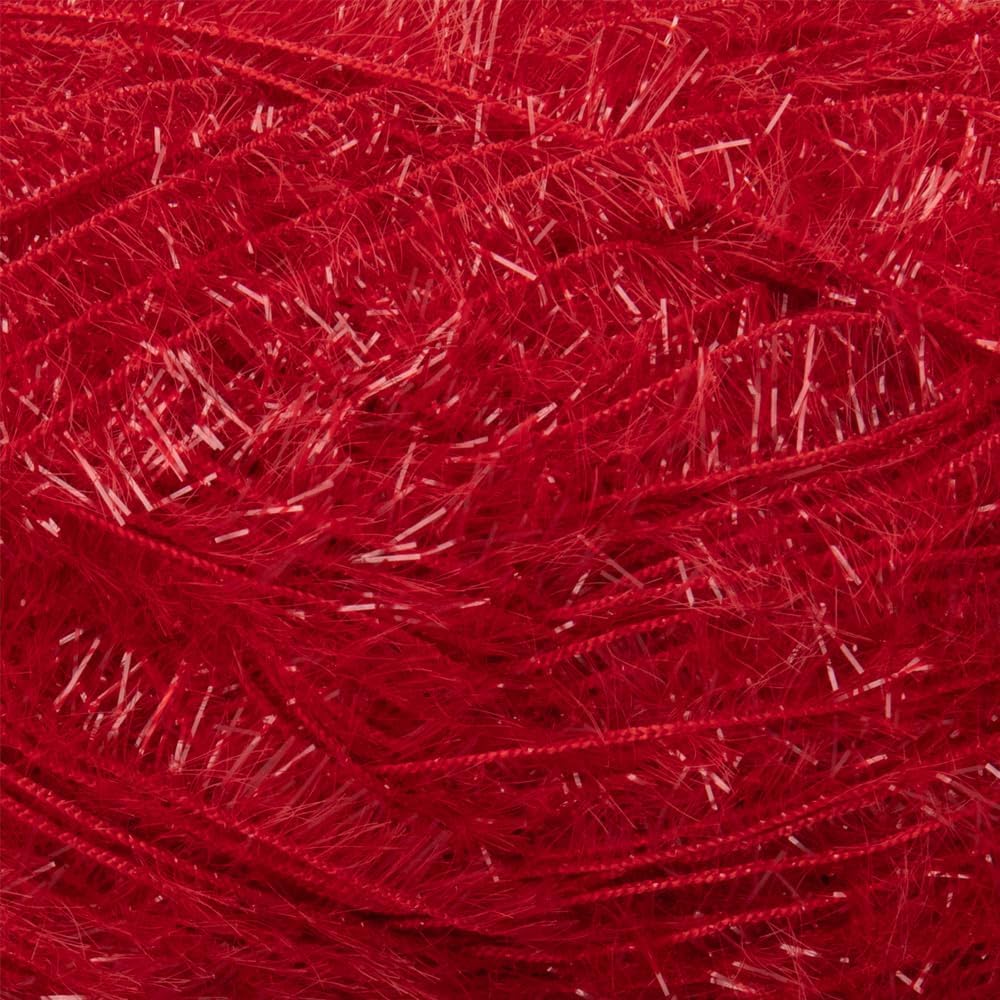 Red Heart Sparkle Scrubby Yarn – Perfect for Knitted or Crocheted Washcloths – Strawberry