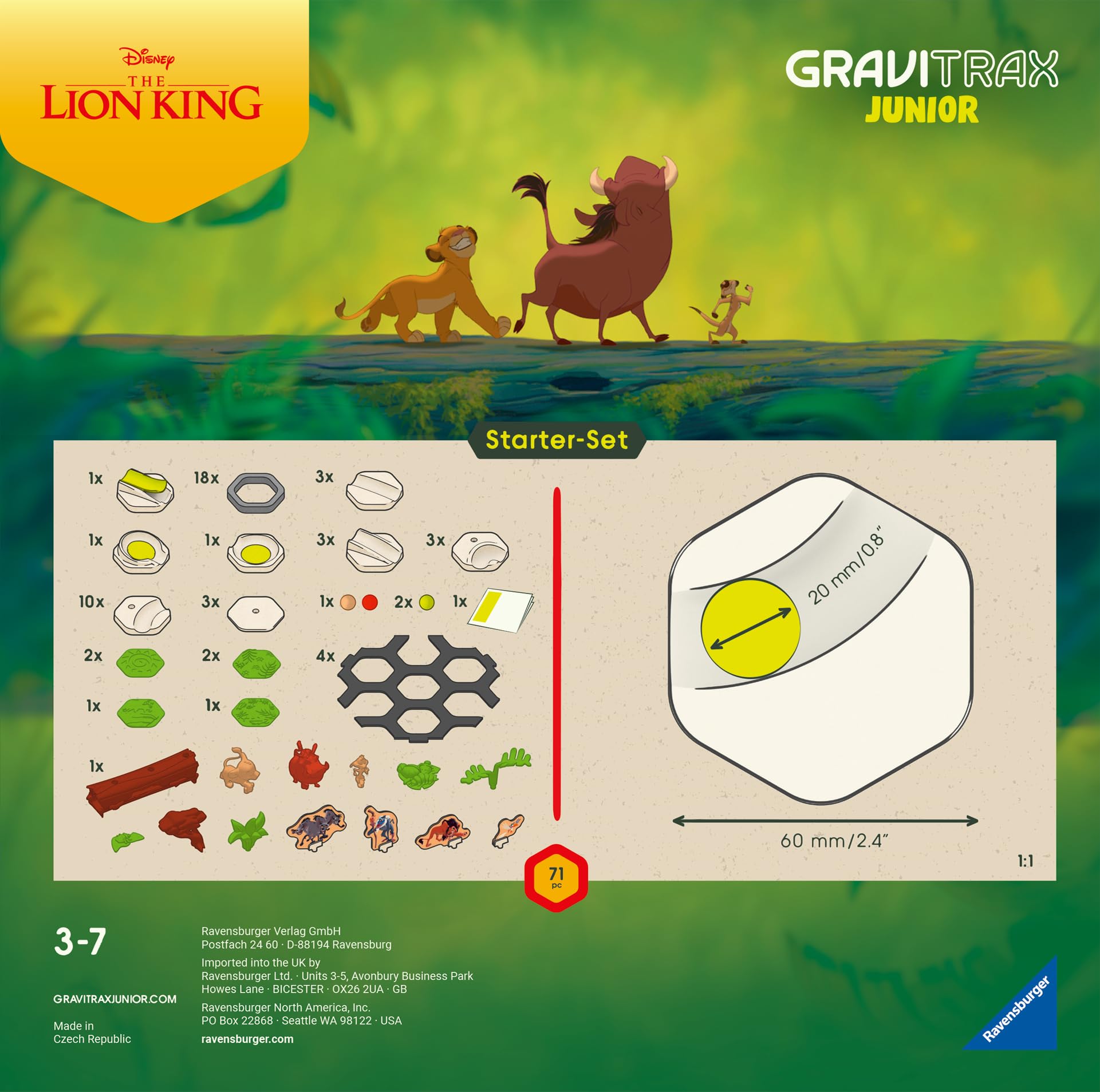 Ravensburger GraviTrax Junior Starter-Set XXL König der Löwen - Kugelbahn