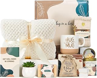 Get Well Gifts for Women Feel Better Gifts Baskets for Women After Surgery Cancer Care Gifts for Friend Sick Chemo Care Package Encouraging Pamper Comfort Wellness Box For Her