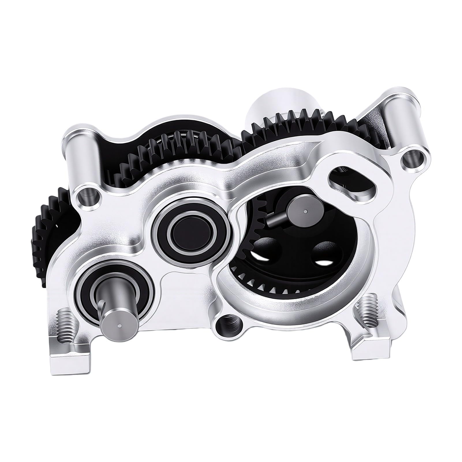 POENVFPO 1/10 RC Crawler Overdrive Gearbox Supporto Motore Lato Sinistro