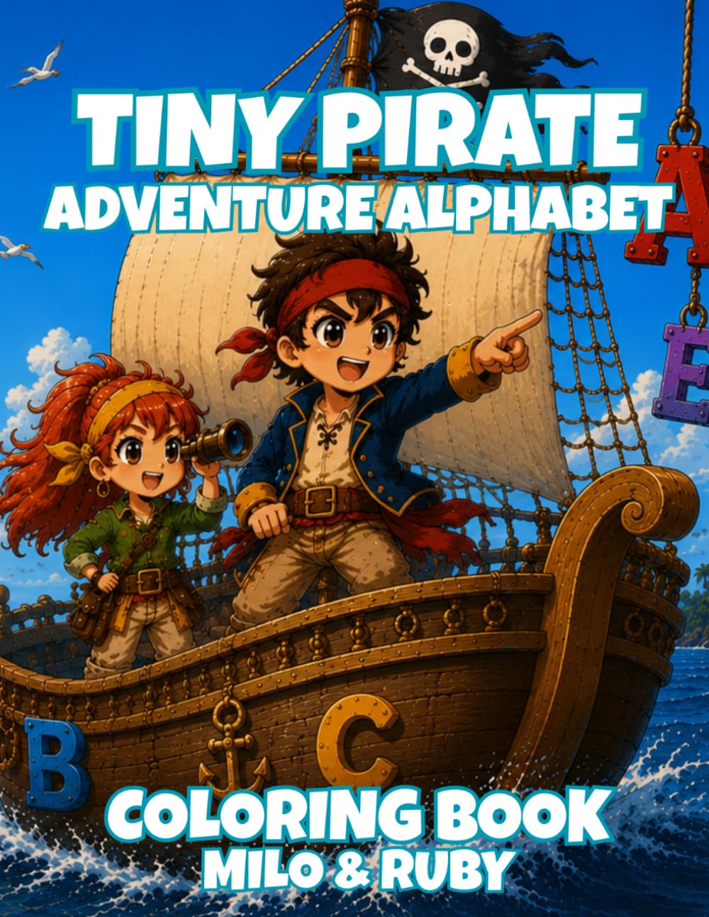 Tiny Pirate Adventure Alphabet: Coloring Book