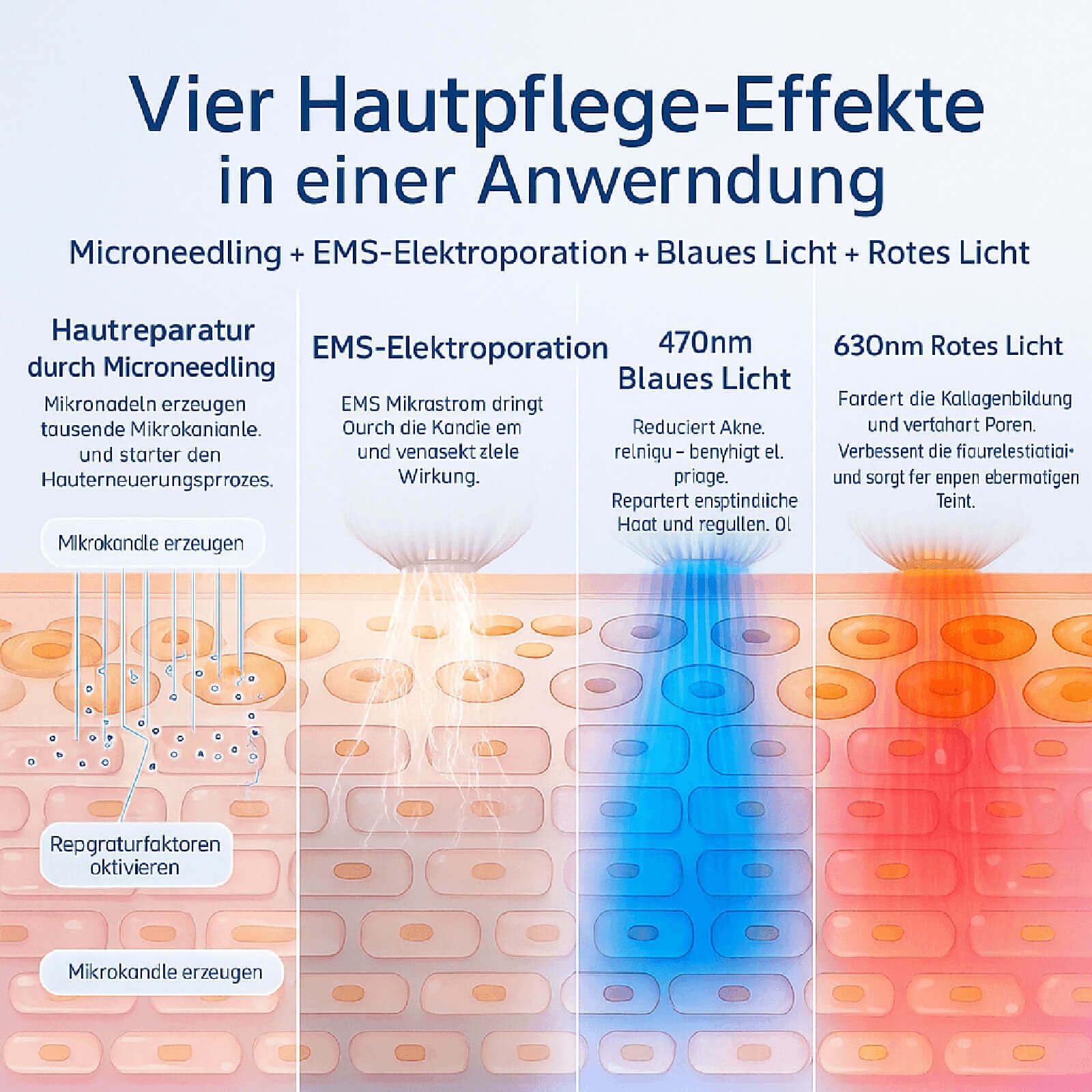 Bio Pen Q2 Beauty Pen Set mit 12 Ersatzkartuschen (5x14 Pin & 7x25 Pin), kabellos, LED Display, 5 Stufen, wiederaufladbar, kosmetisches Hautpflegegeraet fuer Gesicht Hals Koerper Zuhause Studio
