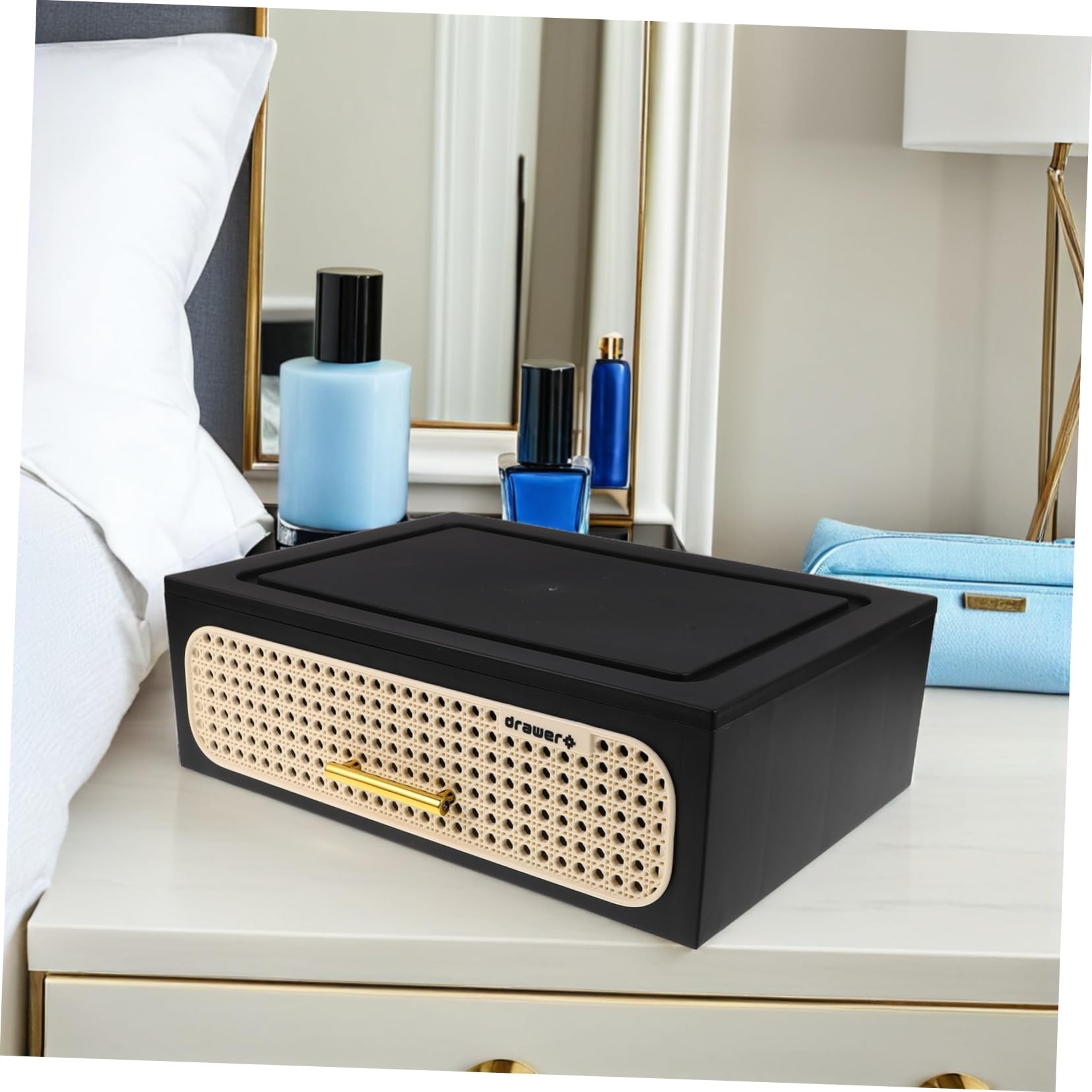 Beaupretty Schmink Aufbewahrungsbox mit Schublade Make Up Organizer für Kosmetikablage Transparente Schminkbox zur Aufbewahrung von Lippenstiften Masken und Beauty-tools Kompakte für Schminkt