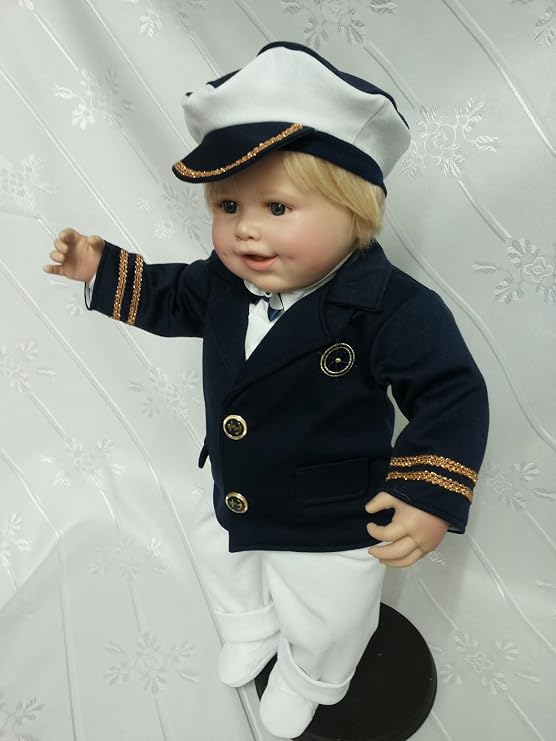 Baby Traje de bautizo, Marineros, niño, 62, 68, 74, boda Baby Azul azul  oscuro y blanco: Amazon.es: Ropa