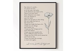 For What It's Worth Wall Art: Retro Literary Black and White Print for Home Decor