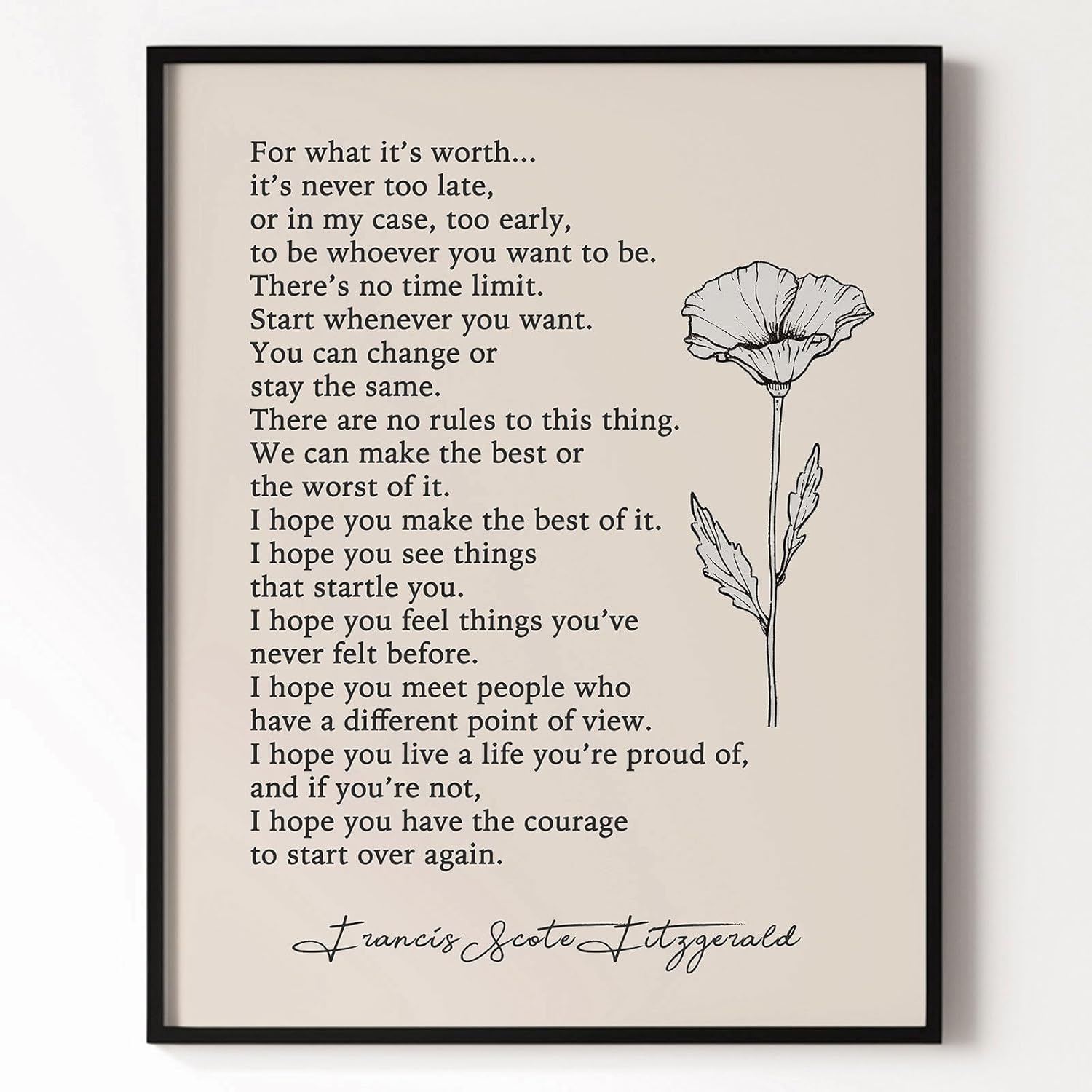 Amazon.com: For What It's Worth Wall Art, Literature Prints, Minimalist ...