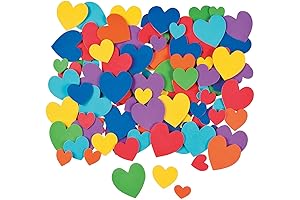 Adhesive Foam Bright Hearts: Perfect for Valentine's Day Crafts and Home Activities