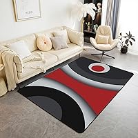 Vista 29 de jejeloiu Alfombra de Área con Líneas de Tiras Geométricas, Alfombra Decorativa para Sofá, Juego de Alfombras Decorativas Abstractas para Dormitorio