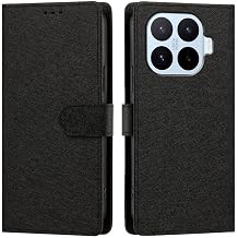 Generic case Compatible with Xiaomi Poco X8 Pro 5G Color Black Magnetic Soft Leather Wallet flip Strap Back Case Cover