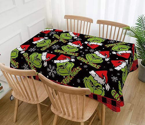 Miniatura 2 de Mantel de Feliz Navidad, decoración de elfo verde Whoville, Navidad, invierno, vacaciones, cumpleaños, suministros para cocina, comedor, decoración