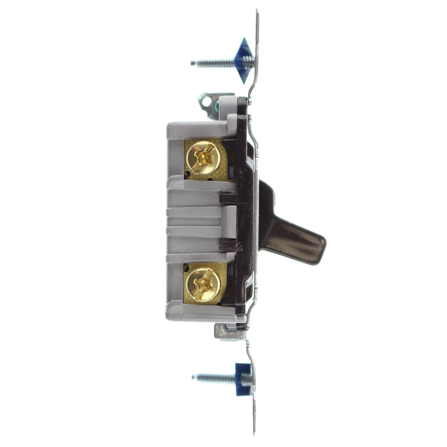 Hubbell RS115Z Toggle Switch, 1-Pole, Grounding, 15-Amp, 120-Volt, Brown, (100-Pack)
