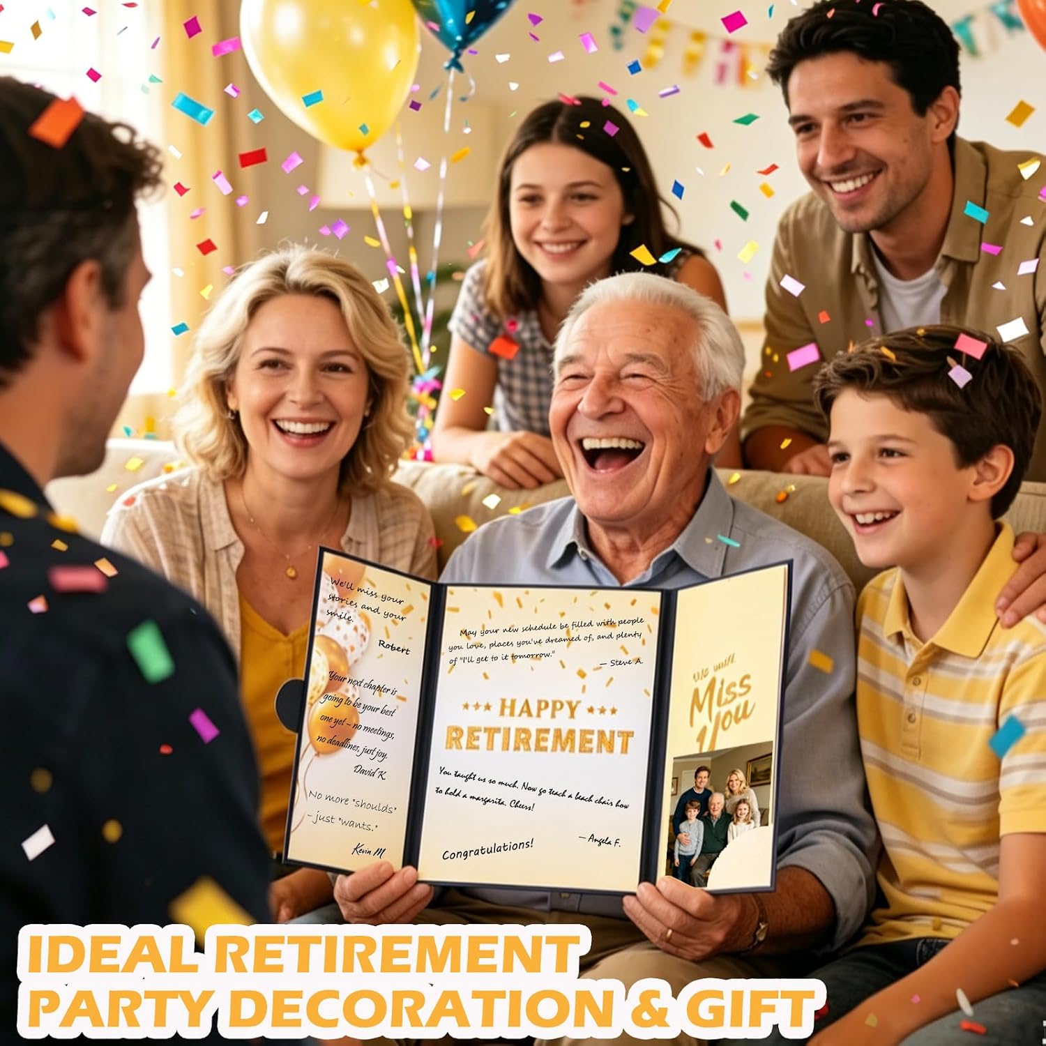 PPRAFDD Black Gold Retirement Signature Card for Men Women